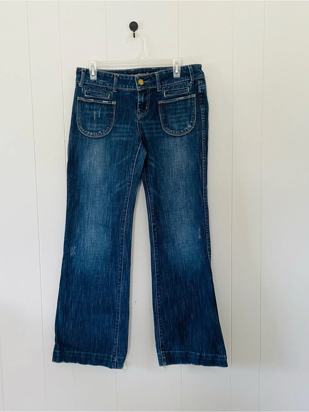 American Eagle Outfitters Dark Blue Wide Leg Jeans